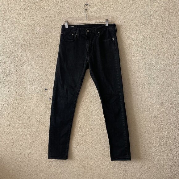 LEVIS 512 Womens Jeans Black Skinny Taper Stretch Premium Big E Size W31 L32 - Picture 1 of 15